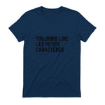 Toujours Lire Les Petits Caractères Futur Je Vais Être Papa T-Shirt in Navy - back view