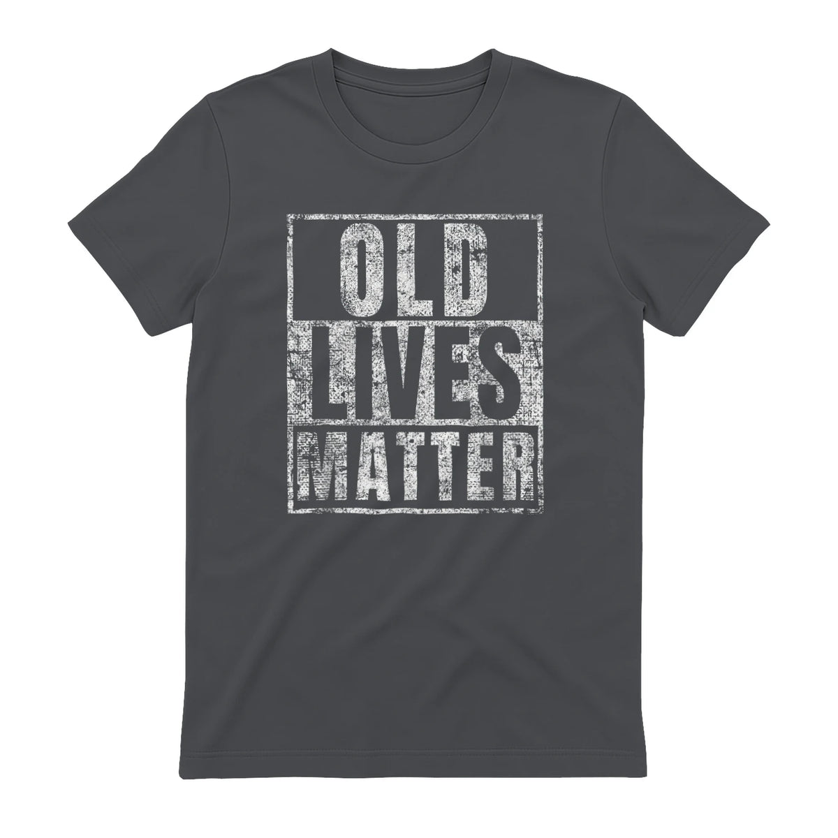 Old Lives Matter Funny Birthday Party Gag Gift for Dad in Charcoal - back view