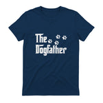 The Dogfather T-Shirt Dad Fathers Day Gift Dog Lover in Navy - back view