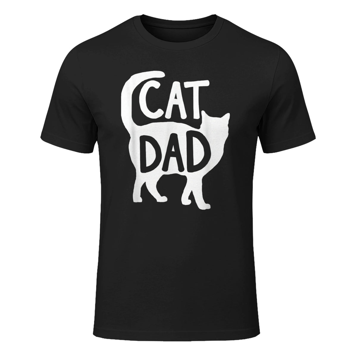 Best Cat Dad Fathers Day Men Kitty Daddy Papa Christmas Meow in Black - front view