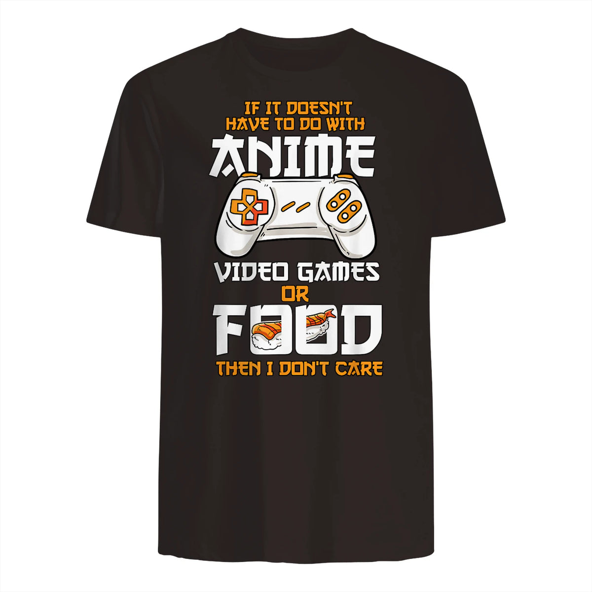 Cute Manga & Anime Merch for Anime Girls & Boys Unisex Anime Video Games Food Sushi Gaming Merch Otaku Gift Anime in Dark Chocolate - back view