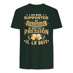 Bon Supporter Strasbourg boit la pression humour Strasbourg in Forest Green - back view