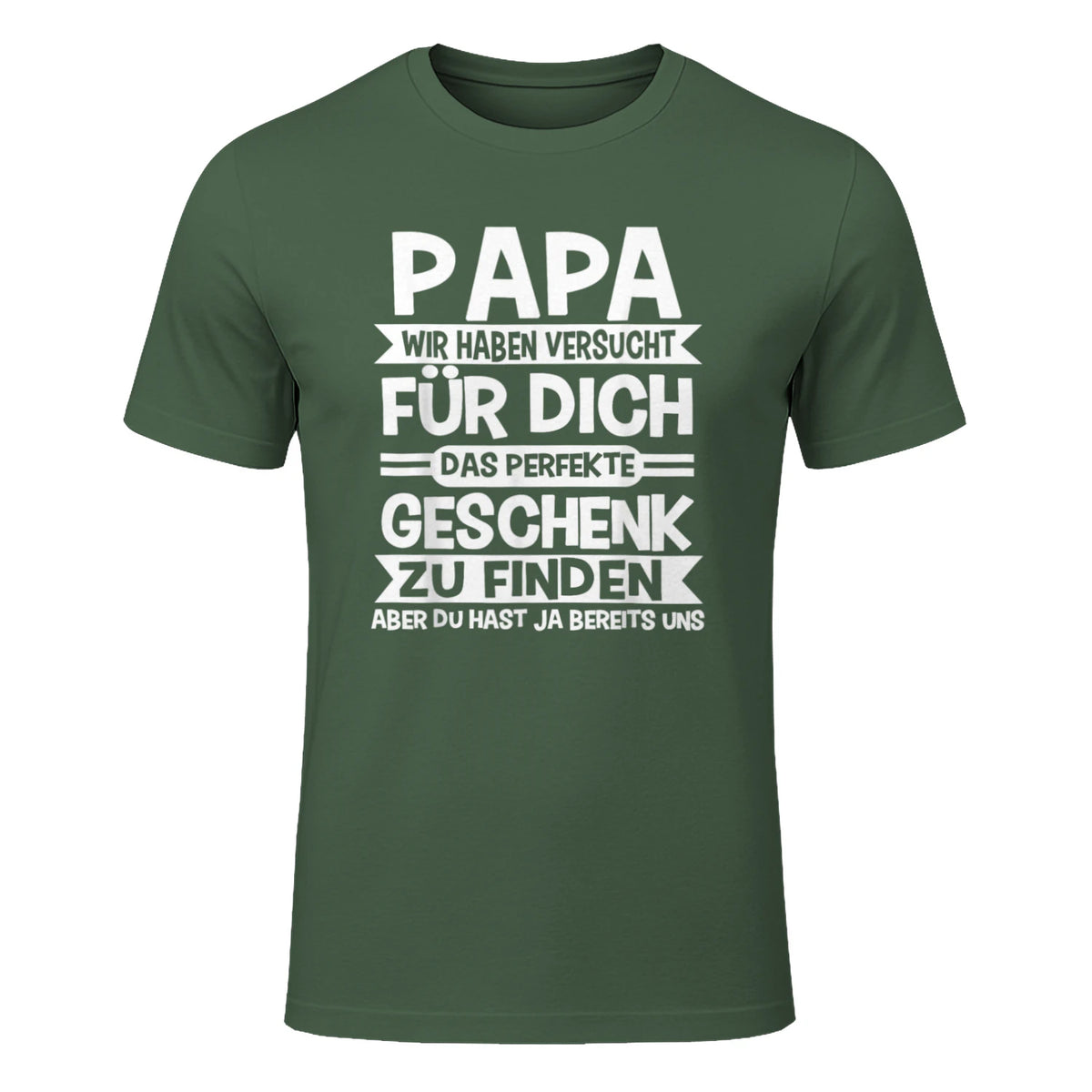 Papa und Vater Motiv, Lustiger Spruch, Herren Vatertag Halbarm T-Shirt in Military Green - front view