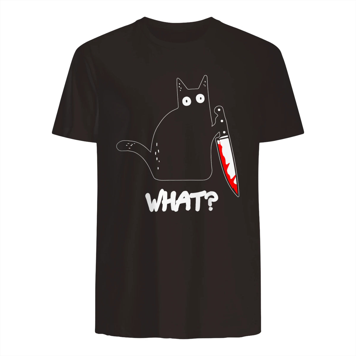 Chat Noir meurtrier drôle avec Couteau - Chat Noir Quoi in Dark Chocolate - back view