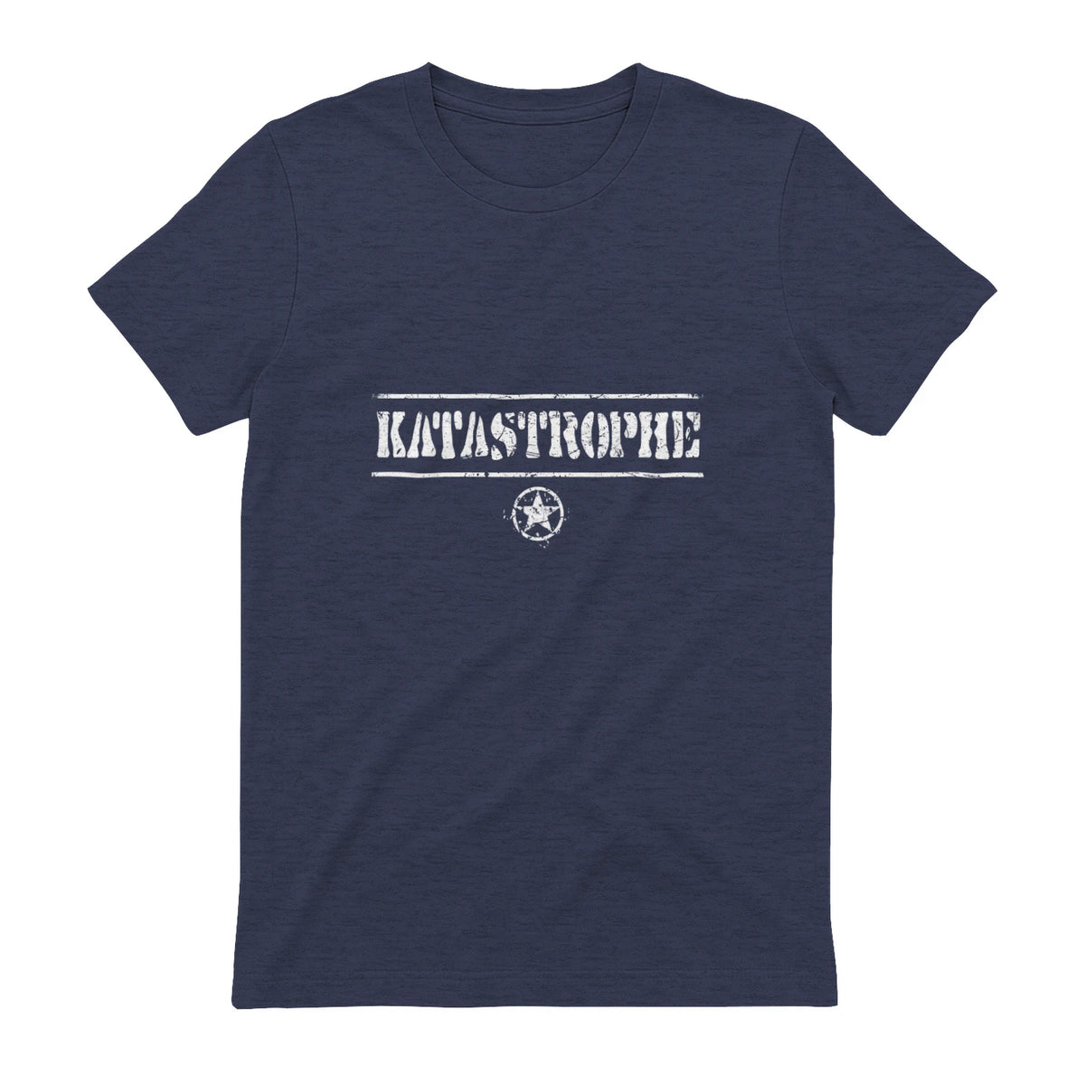 Katastrophe Alter, lustiger Spruch, USA Militär,Army in Heather Navy - back view
