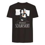 Offizielles Schlafshirt Pinguin Schlafanzug Penguin Kurzarm in Dark Chocolate - back view