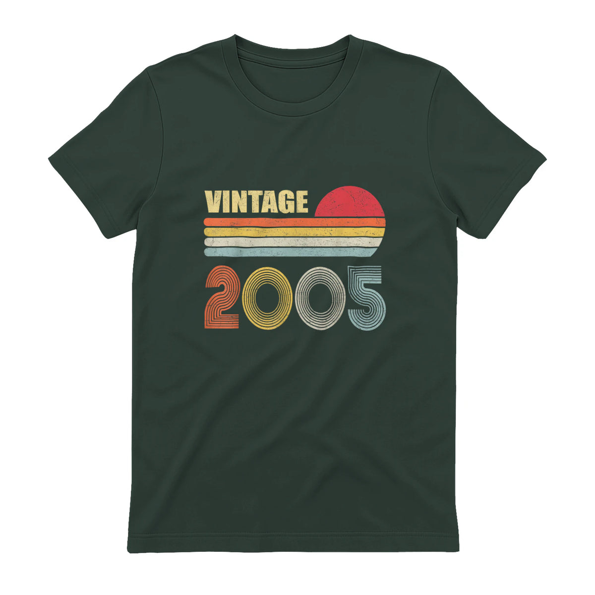 Vintage Nineteenth Birthday T-Shirt in Forest Green - back view