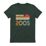 Vintage Nineteenth Birthday T-Shirt in Forest Green - back view