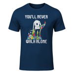 Vintage Father Son Family Autistic Kids Autism Awareness Dad in Navy - front view