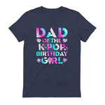 K-Pop Girl Dad T-Shirt in Heather Navy - back view