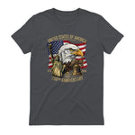 Anniversary Eagle Liberty Bell T-Shirt in Charcoal - back view