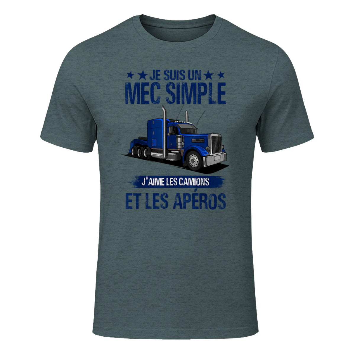 Camion et Routier, mec Simple, Chauffeur Poids Lourds in Dark Heather - front view