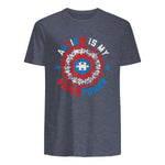 Autism is My Superpower Autism Awareness Autistic for Boys in Heather Navy - back view