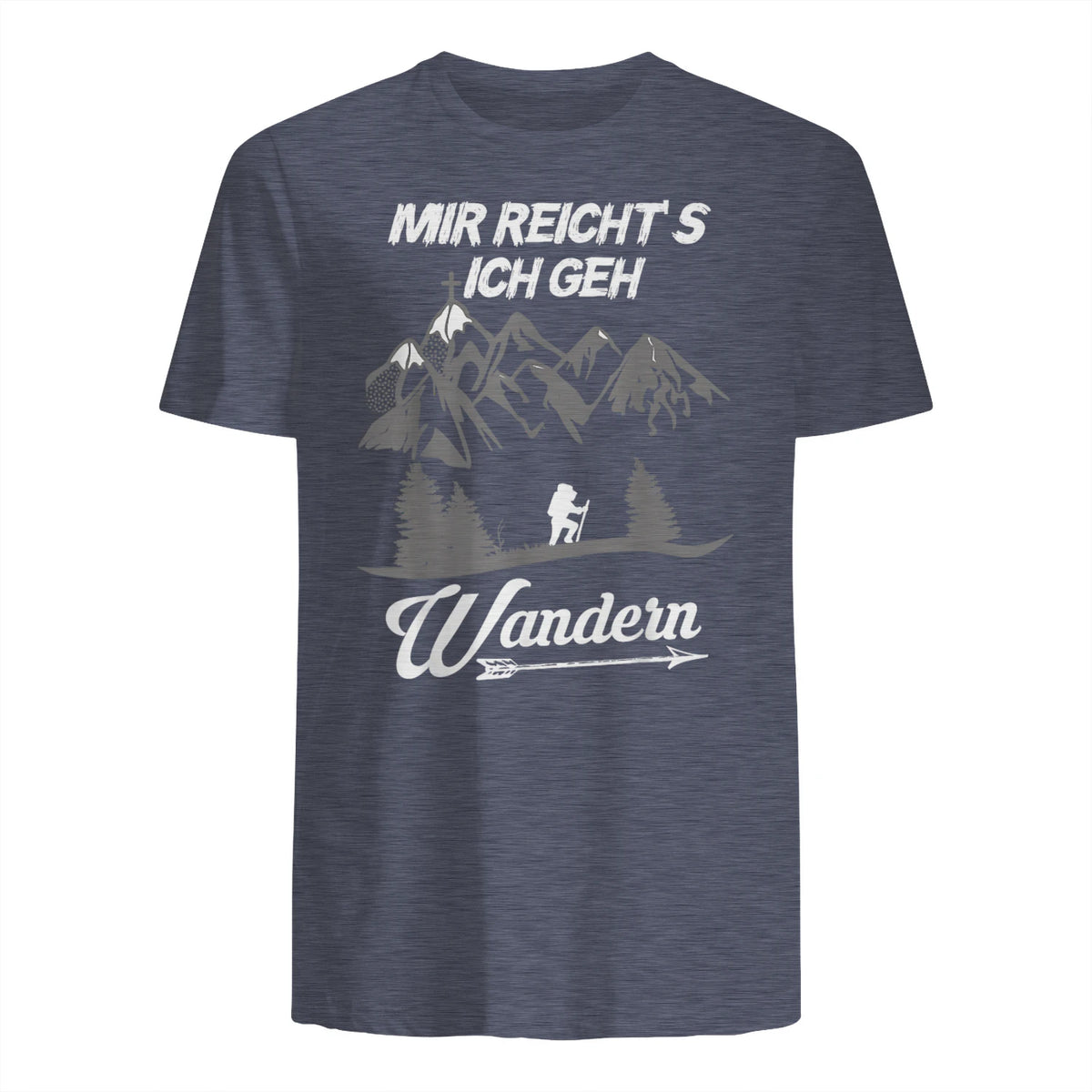 Bergsteiger und Wanderer - Mir reichts ich geh Wandern in Heather Navy - back view