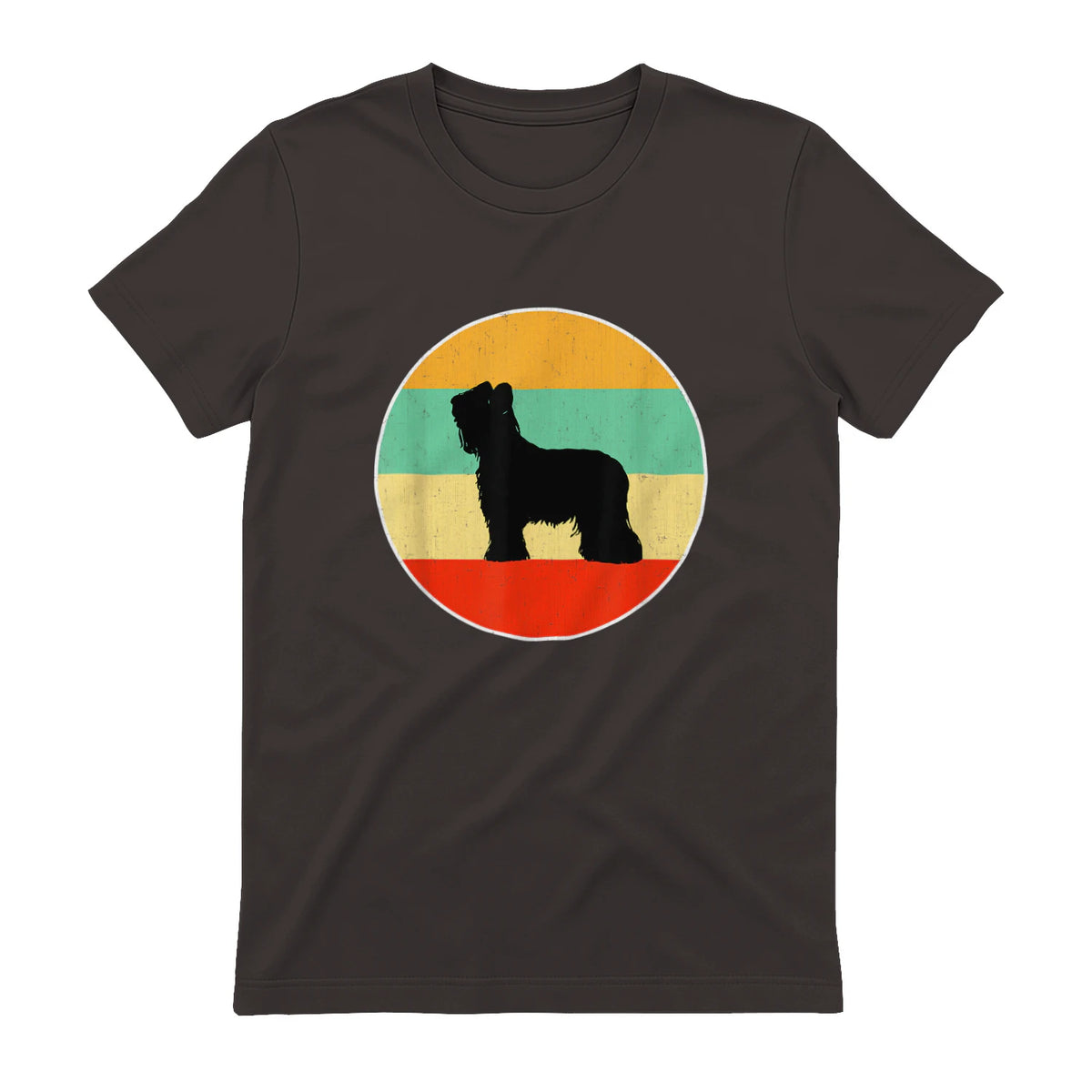 Chemise Briard, Maman chien Papa chien Love-r Gift in Dark Chocolate - back view