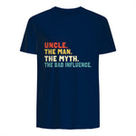 Retro Uncle the Man the Myth the Bad Influence in Navy - back view