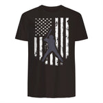 American Flag Baseball Shirt Cool Distressed Jersey Gift Tee T-Shirt in Dark Chocolate - back view