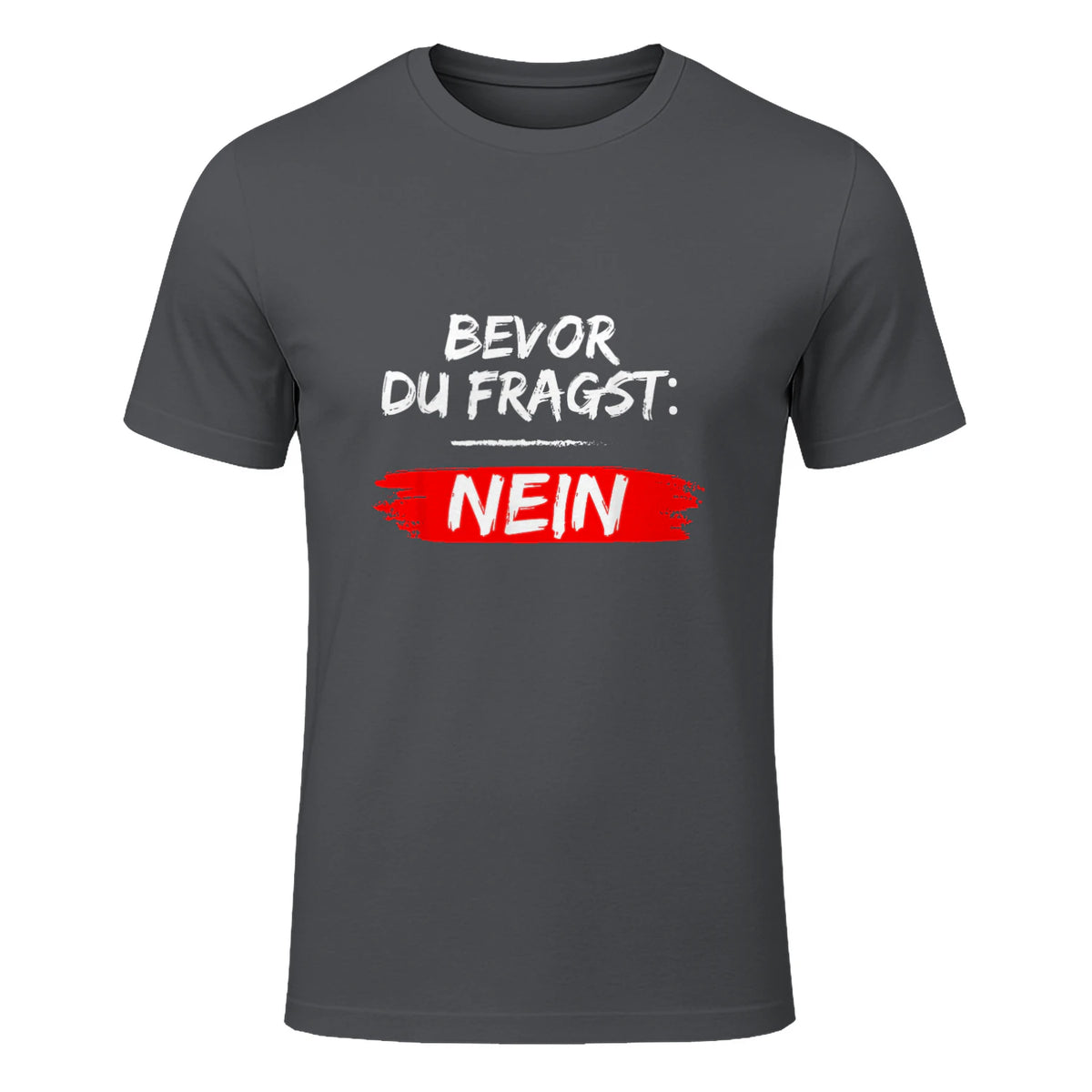 GIGATEMP Herren Männer Sprüche Lustig Witzig Schwarz Halbarm Klein EU XS Regulär Casual Funny Slogan Vat in Charcoal - front view