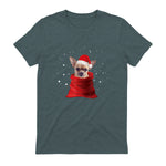 Chihuahua Motif de Noël - Mignon Mignon Xmas Neige Chiwawa in Dark Heather - back view