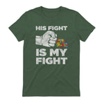 Autism Awareness for Parents of Autistic Kids T-Shirt in Military Green - back view