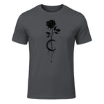 Occult Vintage Moon Rose Witchcraft Okkult Hexe Gothic in Charcoal - front view
