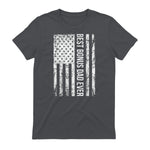 Step Dad Best Bonus Dad Ever For Stepdad American Flag in Charcoal - back view