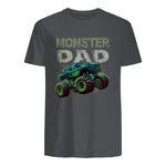 Monster Truck Dad T-Shirt in Charcoal - back view