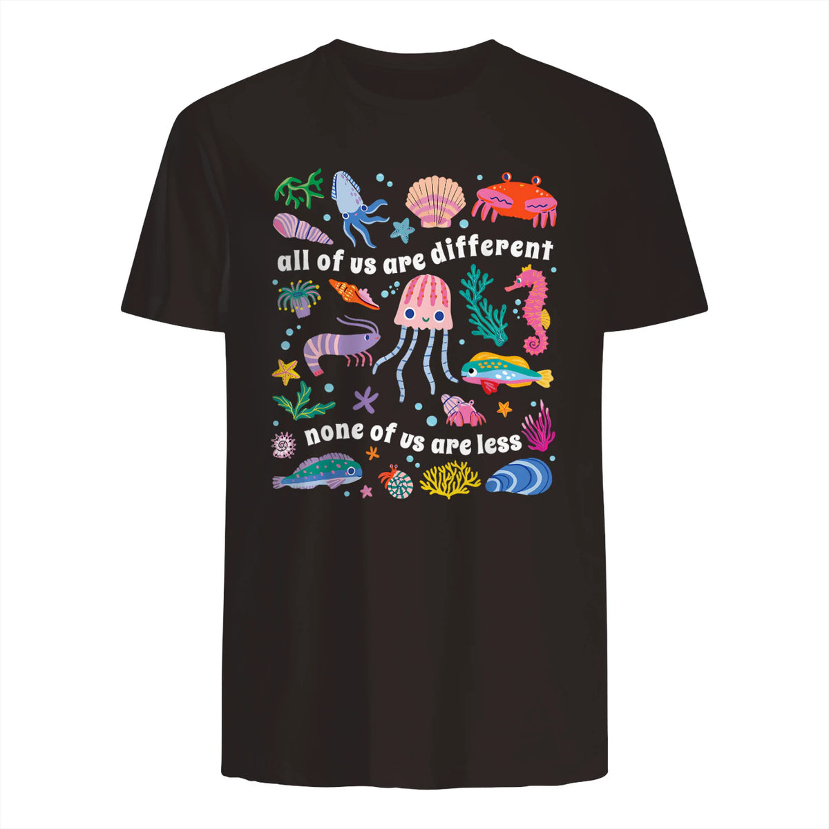 All of Us are Different None of Us are Less Autism Awareness in Dark Chocolate - back view