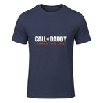 Gamer Dad Call of Daddy Call of Dad Parenting Ops in Heather Navy - front view