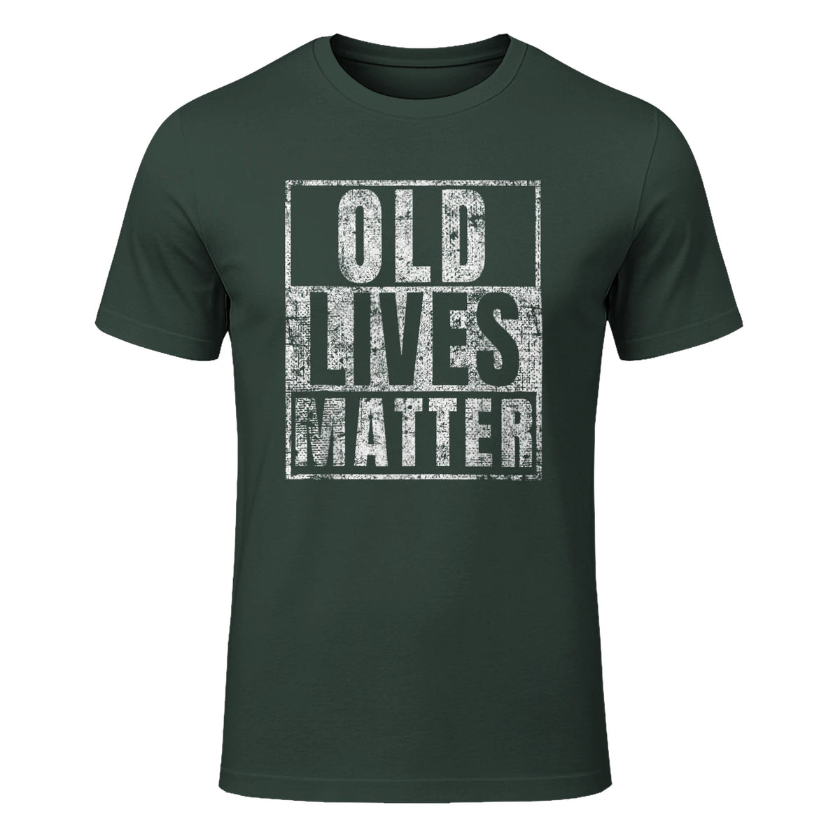 Old Lives Matter Funny Birthday Party Gag Gift for Dad in Forest Green - front view