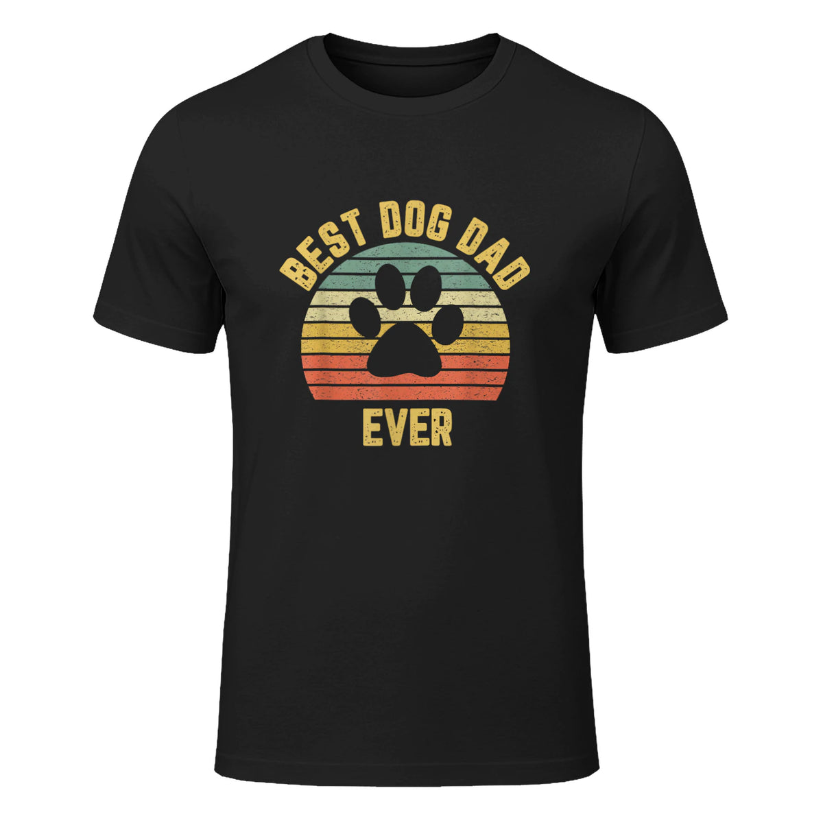 Vintage Dog Dad Cool Father's Day Gift Retro in Black - front view