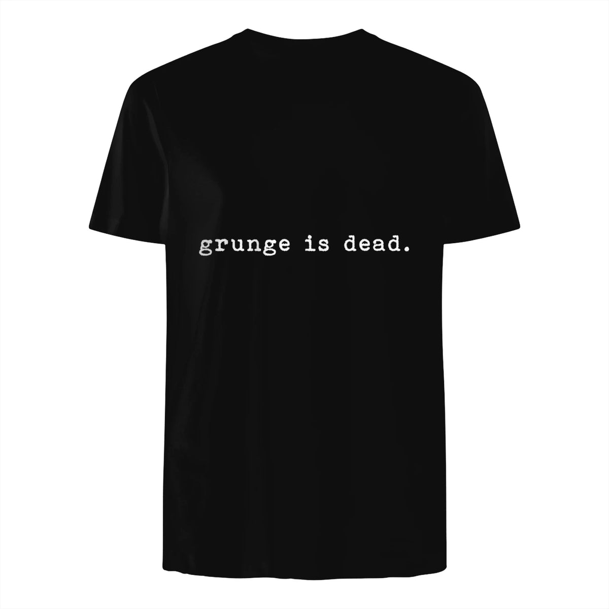 Chemises de soirée rock des années 90 Grunge Is Dead Novelty Saying Funny in Black - back view