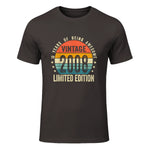 Vintage Eighteenth Birthday T-Shirt in Dark Chocolate - front view