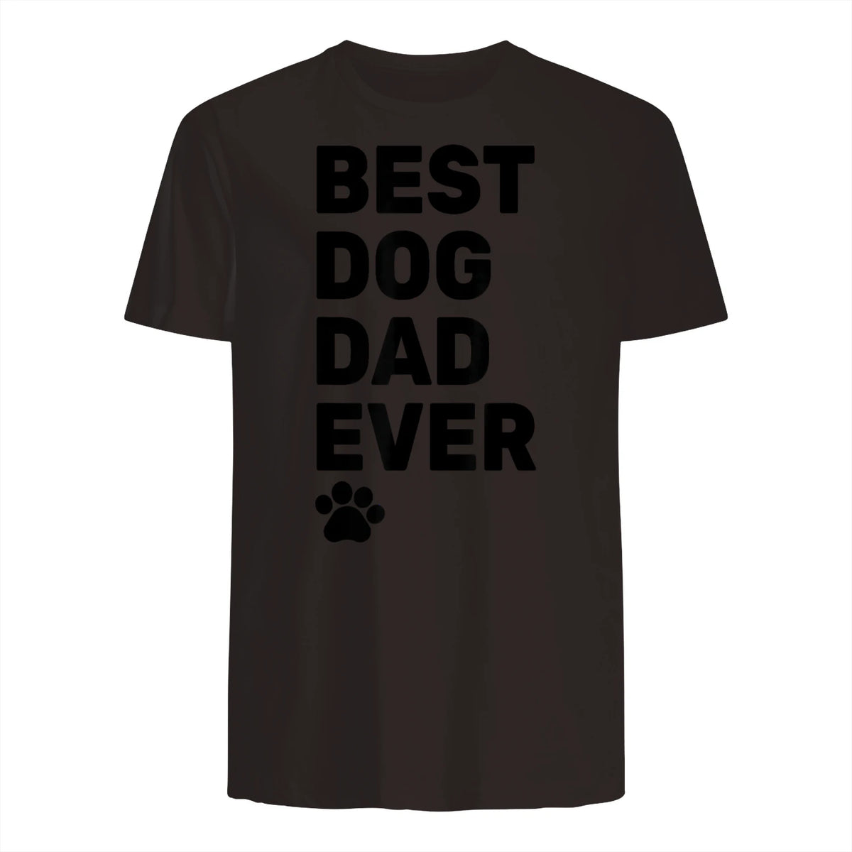 Best Dog Dad Ever – Vintage Dog Daddy – Retro Doggy Father in Dark Chocolate - back view