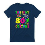 This Is My Eighties Costume Party T-Shirt in Navy - back view