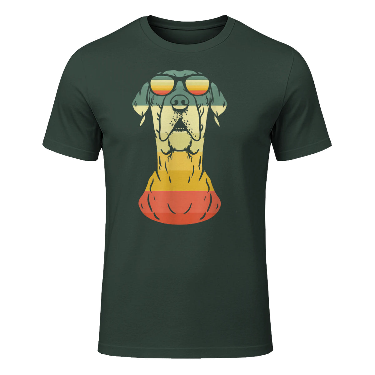 Cadeaux cool pour propriétaire de dogue allemand rétro vintage in Forest Green - front view