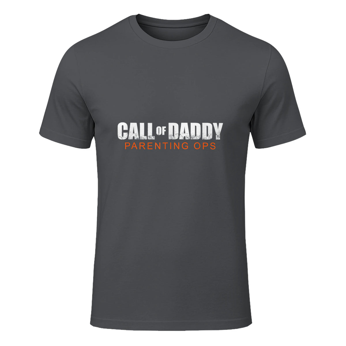 Gamer Dad Call of Daddy Call of Dad Parenting Ops in Charcoal - front view
