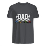 Dad Retro Monster Truck T-Shirt in Charcoal - back view