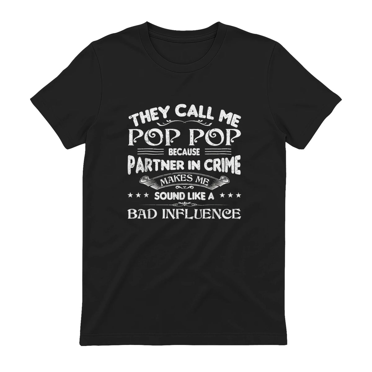 Funny Pop Pop Dad Shirt Valentine Fathers Day Christmas in Black - back view