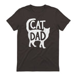 Best Cat Dad Fathers Day Men Kitty Daddy Papa Christmas Meow in Dark Chocolate - back view