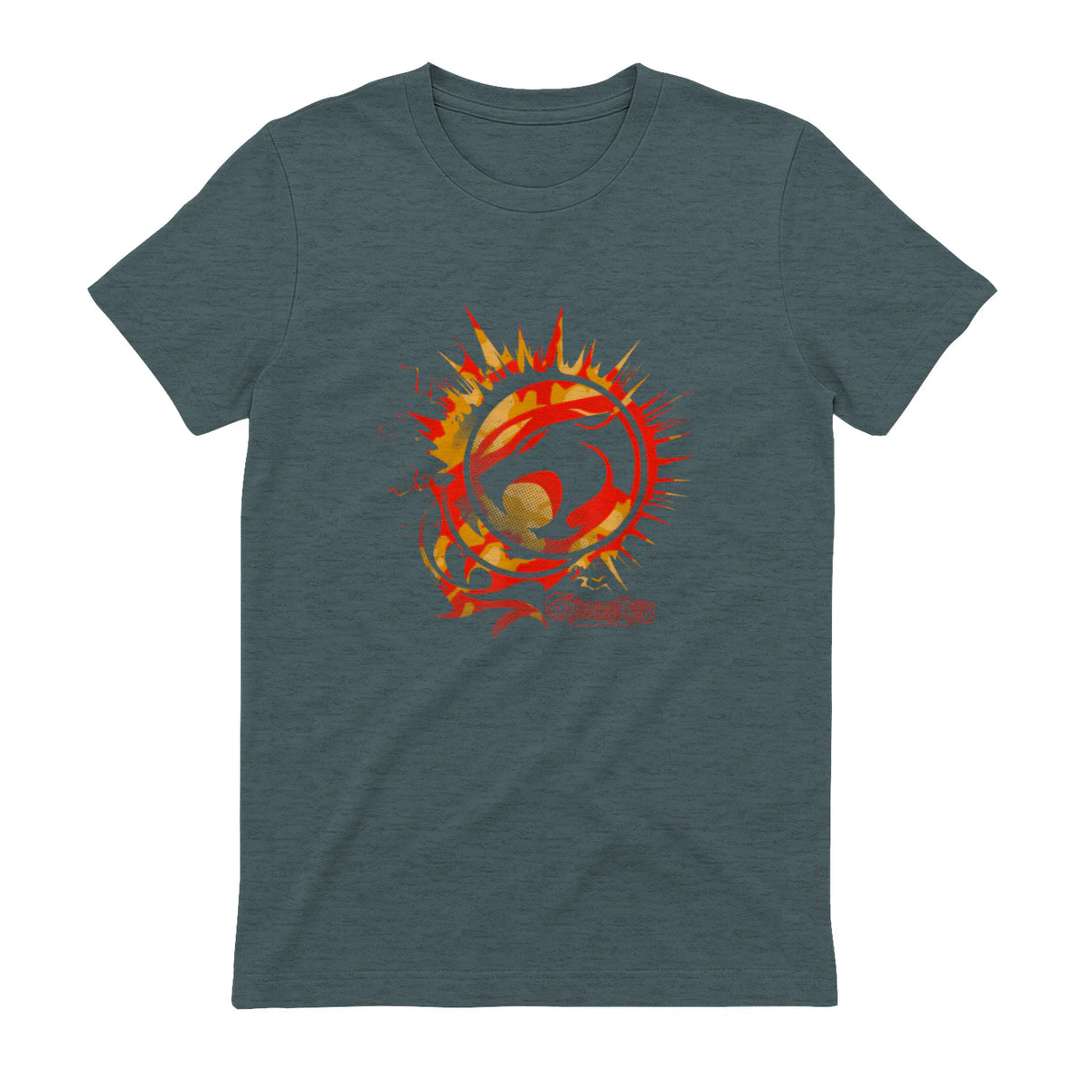 Thundercats Flare Circle Logo T-Shirt in Dark Heather - back view