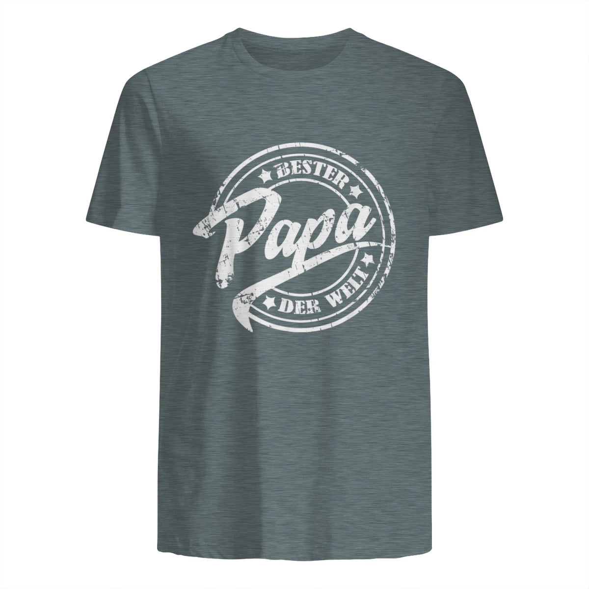 Geschenke für Papa und Opa zum Vatertag - Bester Papa der Welt, Vatertag, Vintage T-Shirt Schwarz S in Dark Heather - back view