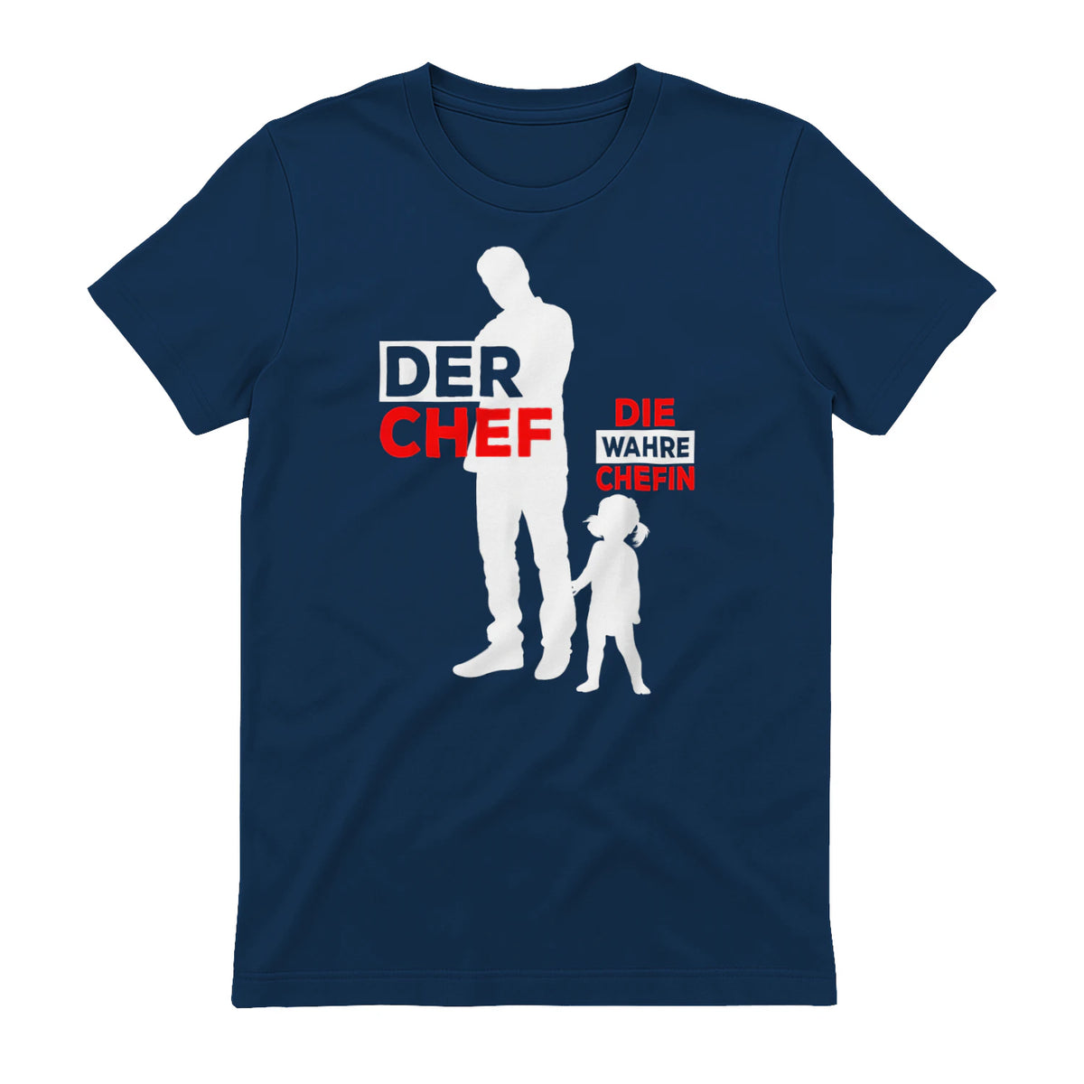 Vater Tochter Partnerlook Vatertag Papa Tochter in Navy - back view