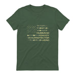 Husband Daddy Protector Hero Fathers Day Camo American Flag in Military Green - back view