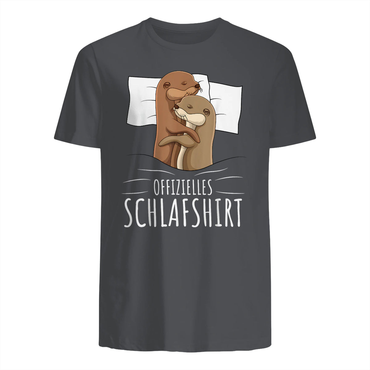 Offizielles Schlafshirt Otter Schlafanzug Seeotter in Charcoal - back view