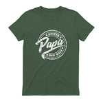 Geschenke für Papa und Opa zum Vatertag - Bester Papa der Welt, Vatertag, Vintage T-Shirt Schwarz S in Military Green - back view