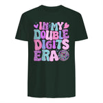 In My Double Digits Era Tenth Birthday Girl T-Shirt in Forest Green - back view