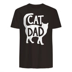 Best Cat Dad Fathers Day Men Kitty Daddy Papa Christmas Meow in Dark Chocolate - back view