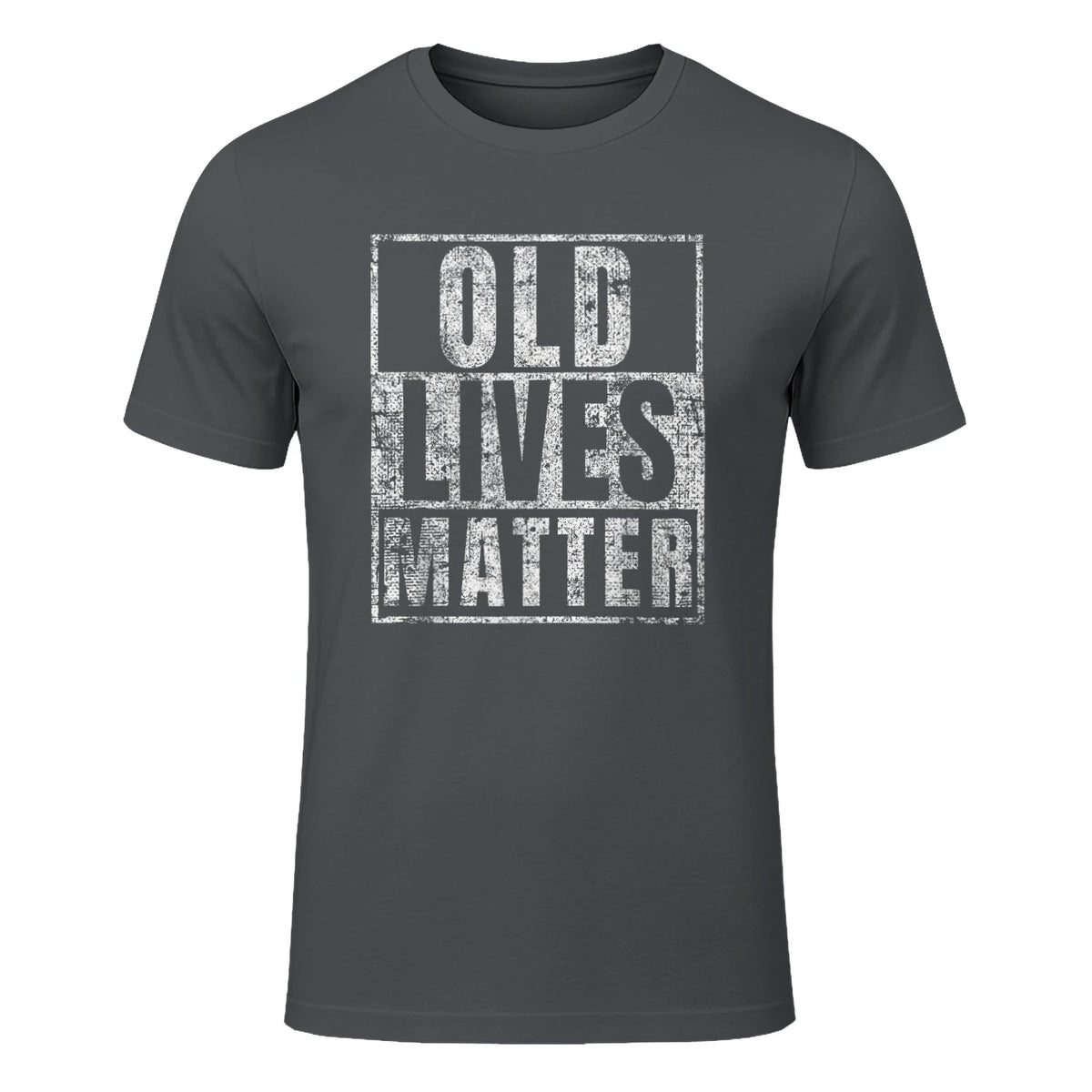 Old Lives Matter Funny Birthday Party Gag Gift for Dad in Charcoal - front view