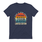 Vintage Eighteenth Birthday T-Shirt in Heather Navy - back view